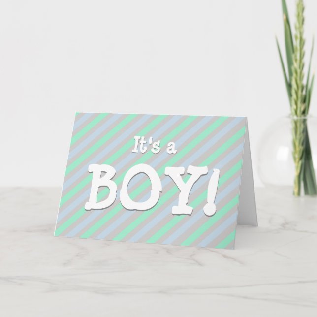Anúncio It's a Boy! Birth Announcement (Frente)