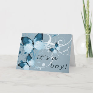 Anúncio it's a boy! : (see inside) : butterflies :