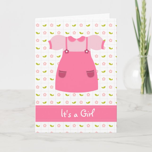 Anúncio It's A Girl Newborn Card (Frente)
