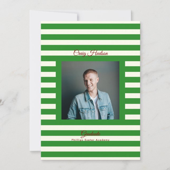 Anúncio Ivory Forest High School Grad Announcement Card (Frente)