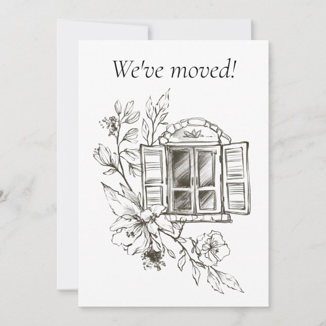 Anúncio Janela com um novo endereço de ramificação de flor (Frente)