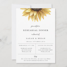 Anúncio Jantar de Ensaio de Casamento com Girassóis Rústic