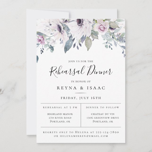 Anúncio Janto de Ensaio Floral do Jardim Azul Dusty (Frente)