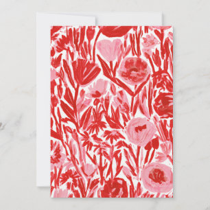 Anúncio Jardim Botânico Aquarela Floral Vermelha Abstrata