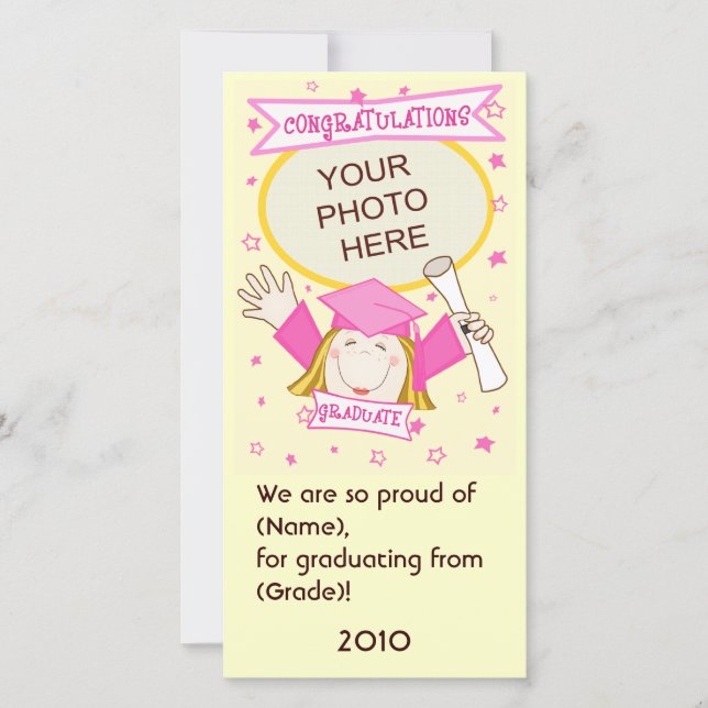 Anúncio Jardim de Formando/Cartão com fotos da pré-escola (Frente)