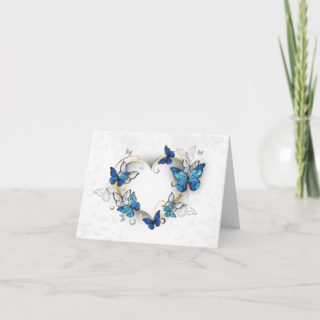 Anúncio Jewelry Heart with Butterflies Morpho (Frente)