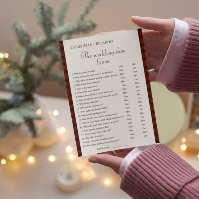 Anúncio Jogo de caça de calçado de casamento Flannel & fri (Criador carregado)