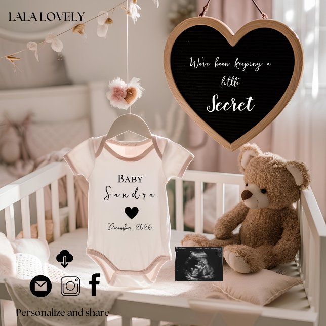 Anúncio Joyful Nursery Reveal pregnancy announcement card (Criador carregado)