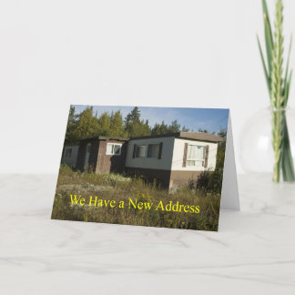 Anúncio Junky Mobile Home New Address Card.