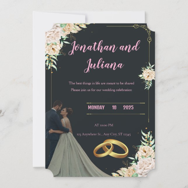 Anúncio Juntos para sempre - O Casamento de Sarah & Ahmed (Frente)