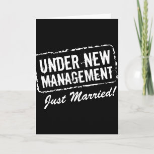 Anúncio Just Married greeting cards   Under new management