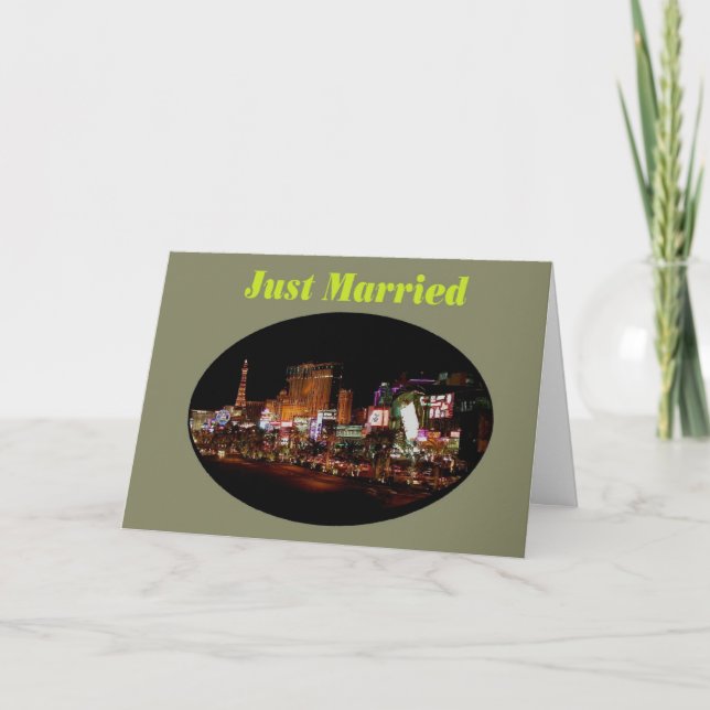 Anúncio Just Married Las Vegas Strip Cards (Frente)