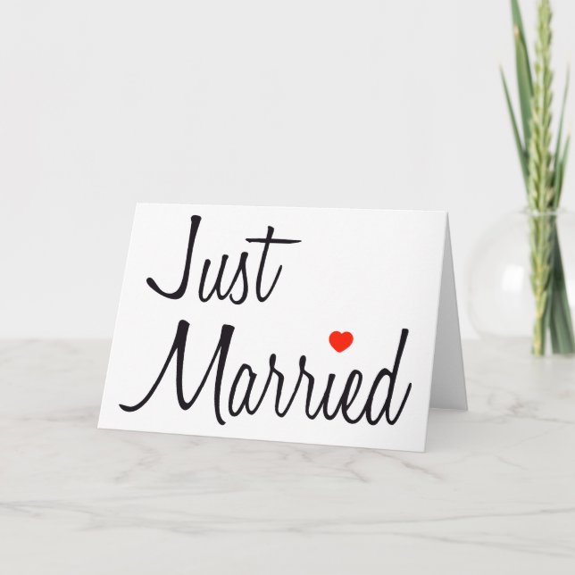 Anúncio Just Married (Script With Red Heart) (Frente)