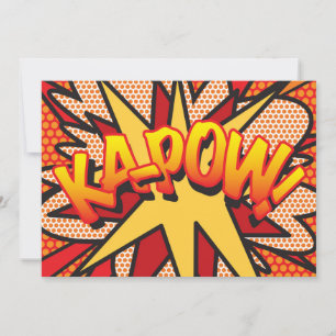 Anúncio KAP-POW Bolha de Fala Divertida Mensagem Retro