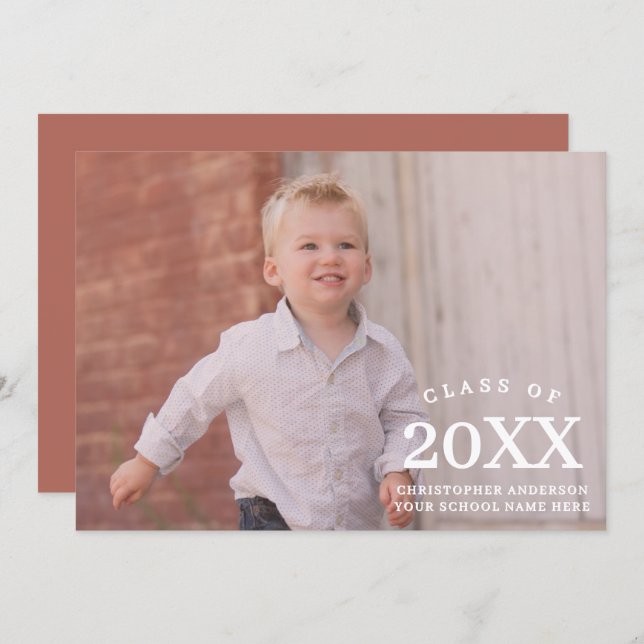 Anúncio Kids Photo Class Year Graduation (Frente/Verso)