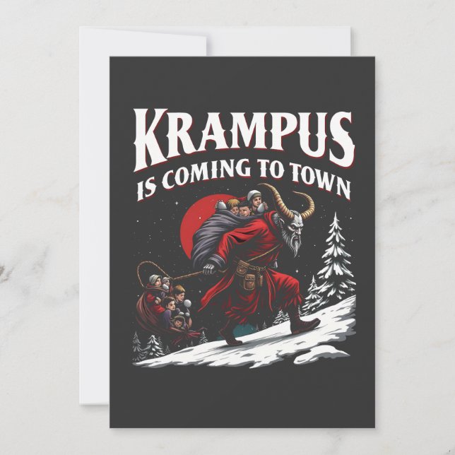 Anúncio Krampus está vindo para a cidade de Krampus Natal (Frente)