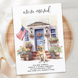 Anúncio Labrador Retriever Yellow Dog Patriotic Pet Moving