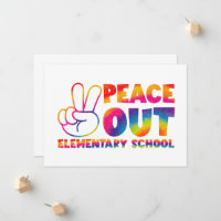 Laço Dia de Saída da Escola Peace Out Elementary S