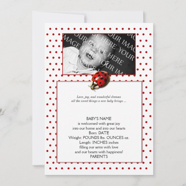 Anúncio Ladybug no lançamento do Red Bolinhas Frame Baby (Frente)