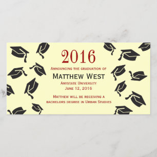 Anúncio lanç dos bonés de formatura - vermelho