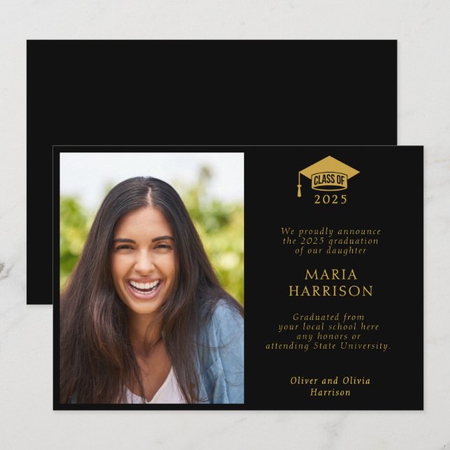 Anúncio Lançamento de fotos Dourada e preto 2025 (Frente/Verso)