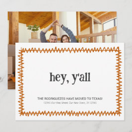 Anúncio Laranja Queimada Ei Y'all - Mudou para o Texas