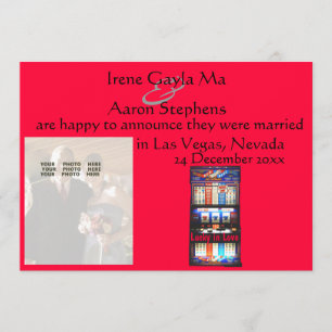 Anúncio Las Vegas que Wedding o vermelho