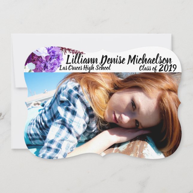 Anúncio lavanda de lançamento do Mais velho 5x7 Hibiscus e (Frente)