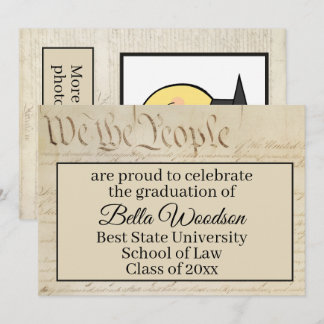 Anúncio Law School Paralegal Graduation Announcement Photo