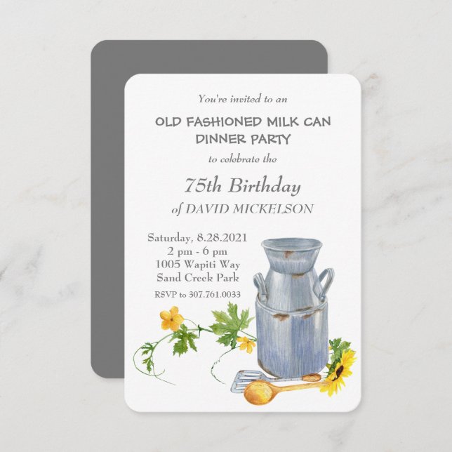 Anúncio Leite Movido Velho Pode Jantar Festa de aniversári (Frente/Verso)