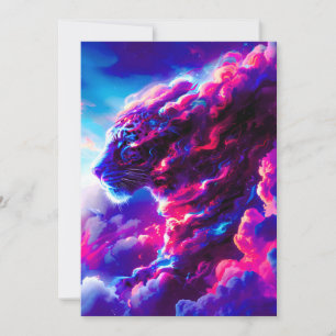 Anúncio Leopardo Neon Cósmico Futurista