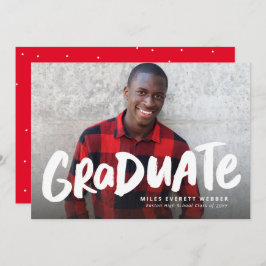 Anúncio Licenciatura em uma única foto vermelha moderna do