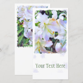 Anúncio Lilium "Casa Blanca" [Cartão de Guia Simples]