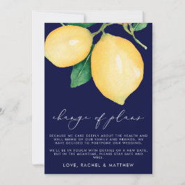 Anúncio Limões em Aquarela Mudança de Planos de Casamento
