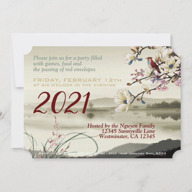 Anúncio Linda cena bucólica vietnamita Ano Ox 2021 HFCI (Frente)