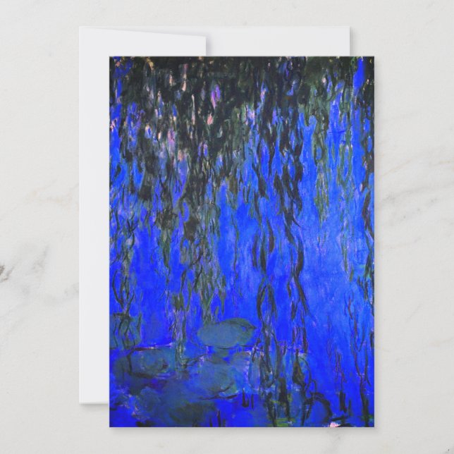 Anúncio Lírios de água monet e ramificações de salgueiro (Frente)