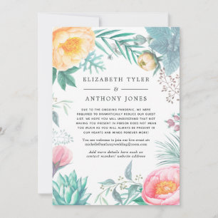 Anúncio Lista de Convidados de Casamento Floral Tropical R
