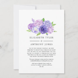 Anúncio Lista de Convidados de Casamento Floral Violeta Ul