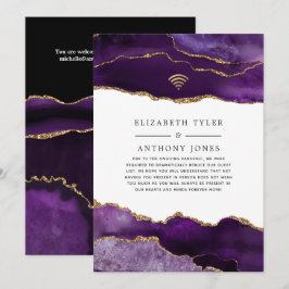 Anúncio Lista de Convidados de Casamento Reduzida Agate Ro