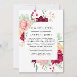 Anúncio Lista de Convidados de Casamento Reduzida para Bur