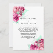 Lista de Convidados de Casamento Reduzido, Rosa e