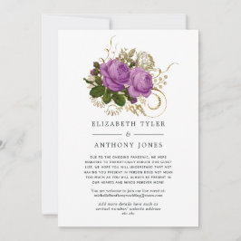 Anúncio Lista de convidados reduzida com charme roxo e dou