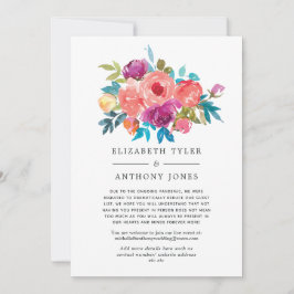 Anúncio Lista de Convidados Reduzida Coral, Turquesa e Rox