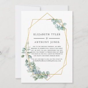 Anúncio Lista de Convidados Reduzida Eucalipto Geométrico 