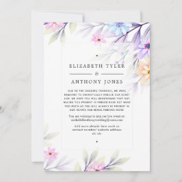 Anúncio Lista de Convidados Reduzida Floral Aquarela Paste