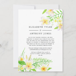 Anúncio Lista de Convidados Reduzida Frangipani Aquarela E