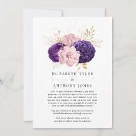 Anúncio Lista de Convidados Reduzida para Casamento Floral