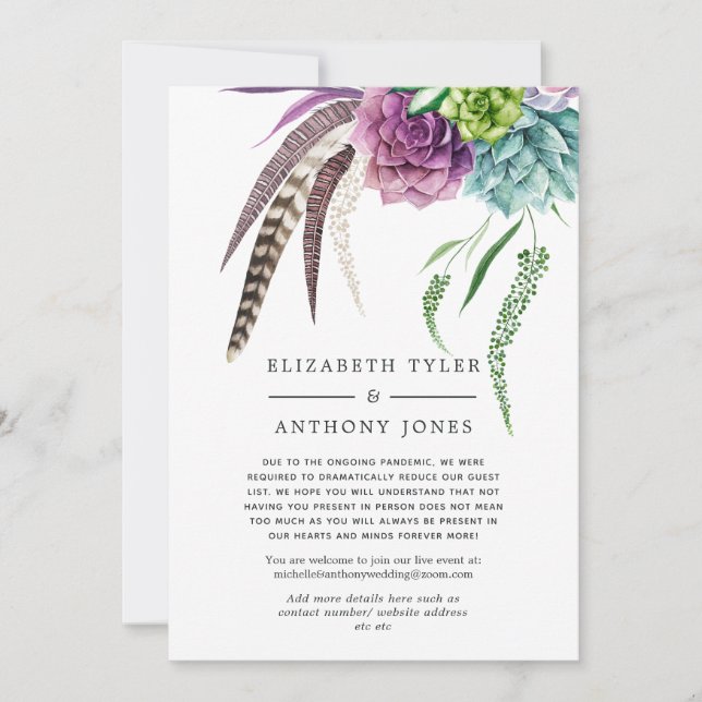 Anúncio Lista de Convidados Reduzida para Casamento Místic (Frente)