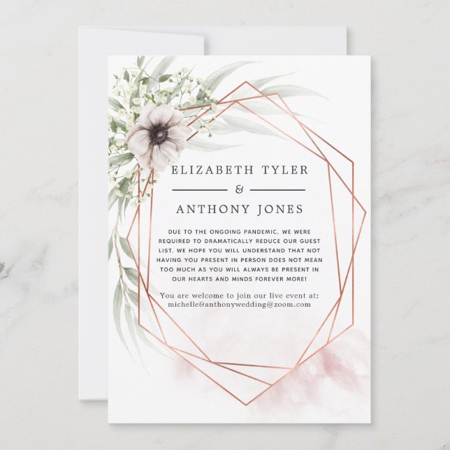 Anúncio Lista Geométrica Reduzida de Convidados Eucalyptus (Frente)