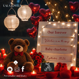 Anúncio little Valentine Pregnancy Announcement Card